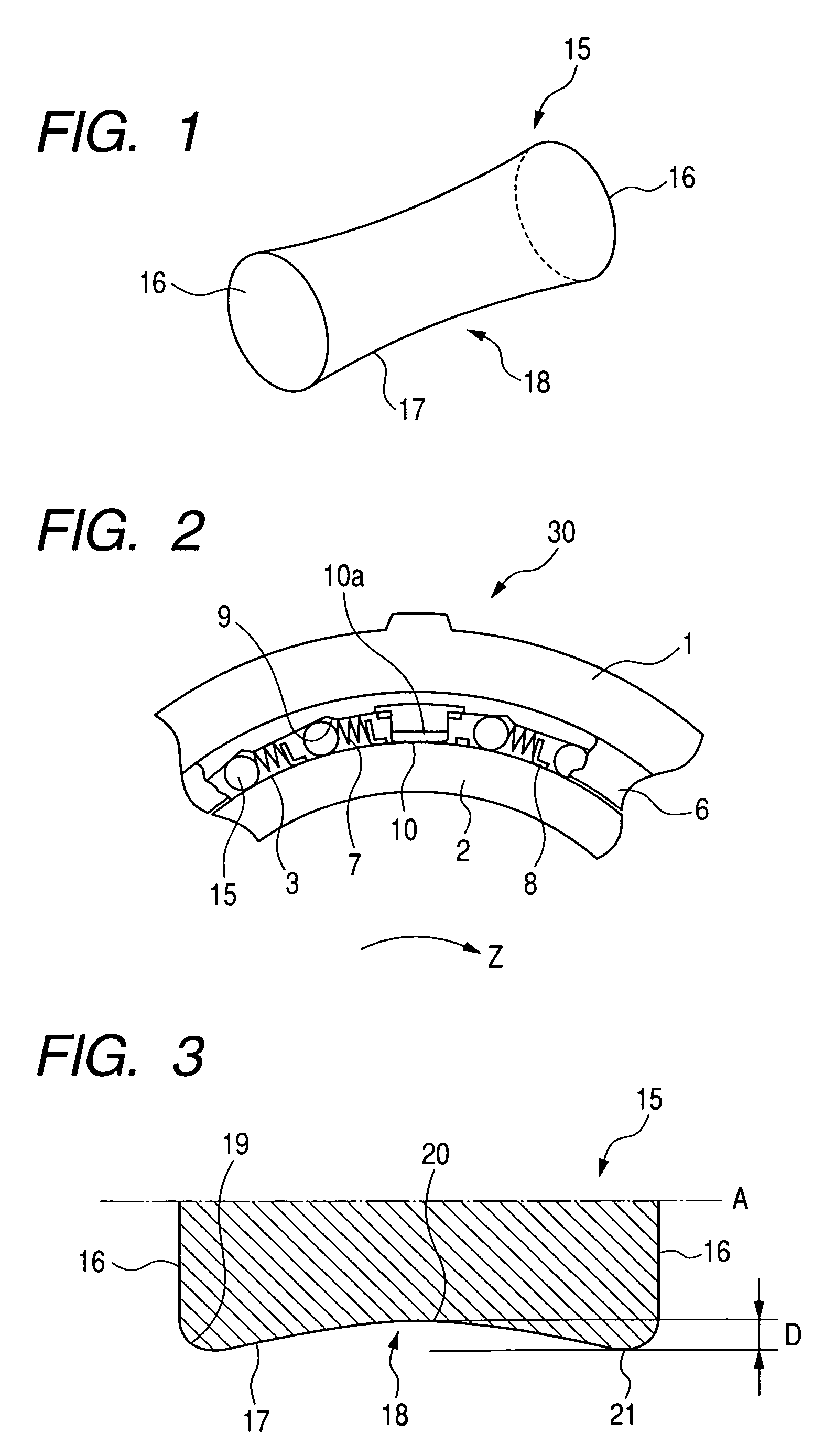 Roller type one-way clutch and roller for the roller type one-way clutch