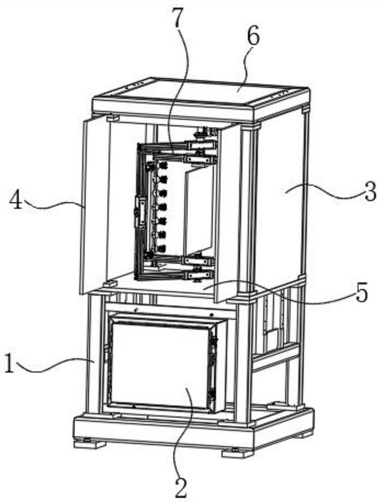 Solid wood furniture paint spraying device