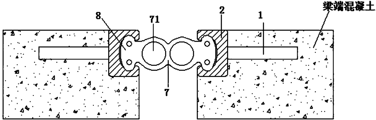 Easy-to-replace waterproof device applicable to existing railway bridge expansion joint