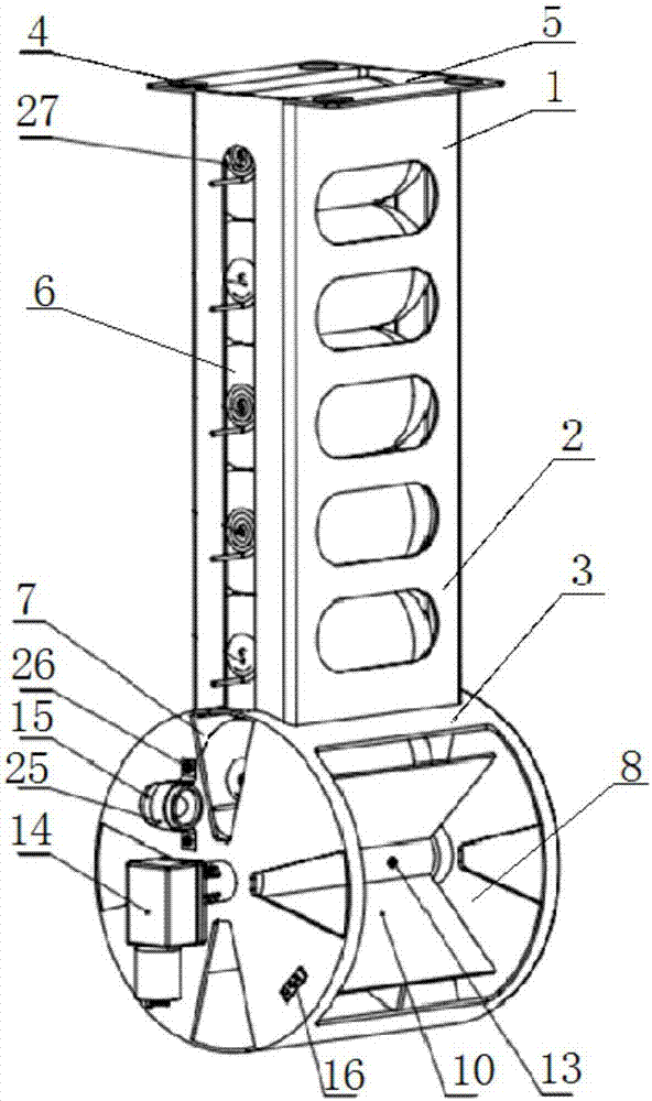 Pesticide application device suitable for putting of unmanned aerial vehicle and pesticide bag matched with same in use