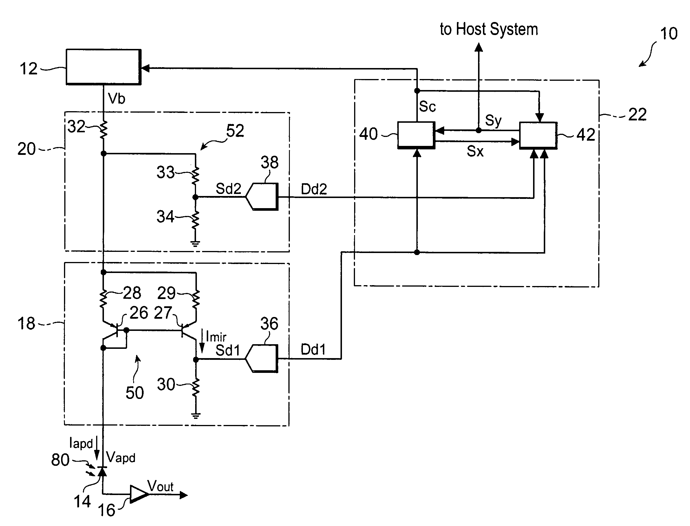 Optical receiver having bias circuit for avalanche photodiode with wide dynamic range