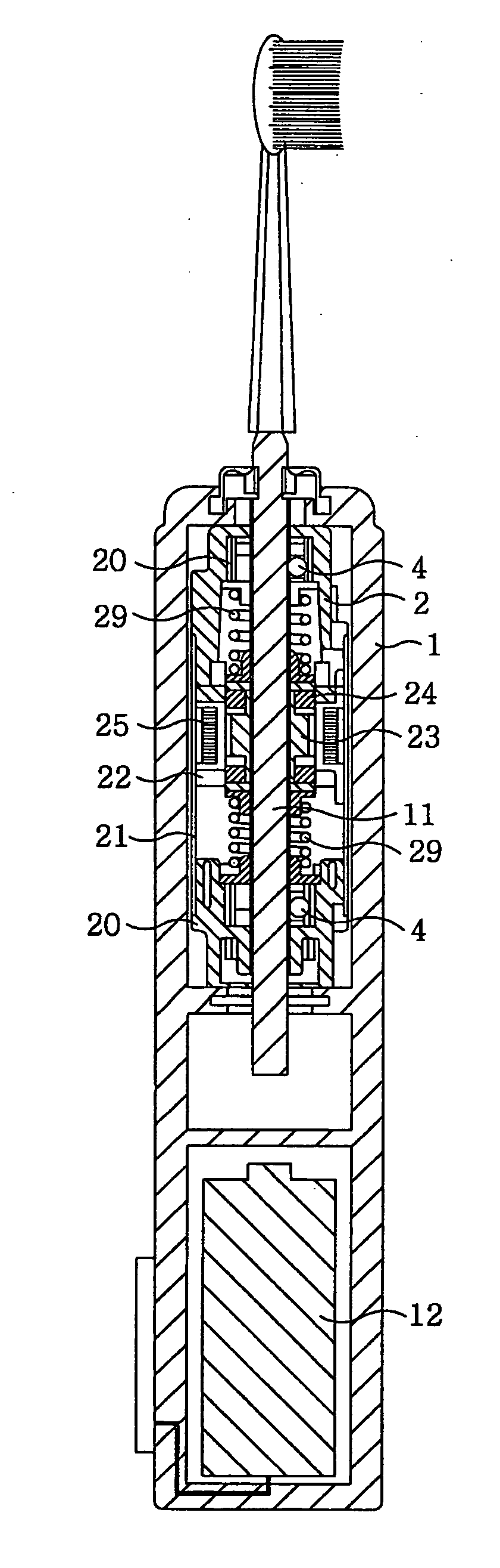 Actuator and electric toothbrush using the same