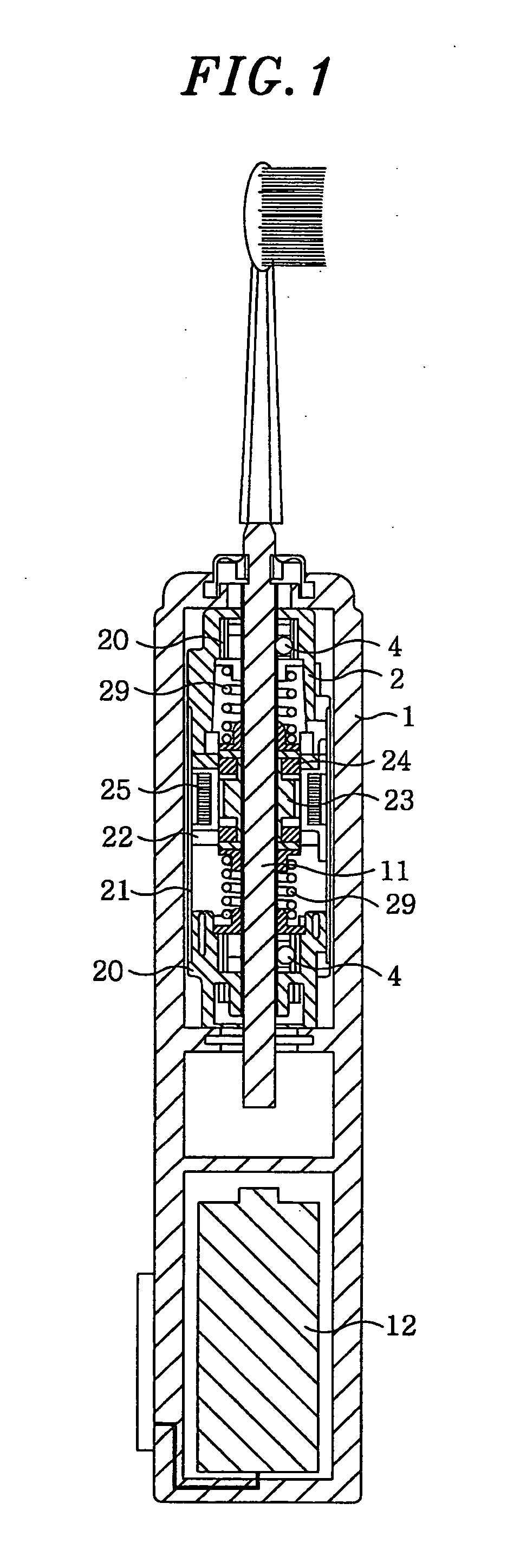 Actuator and electric toothbrush using the same