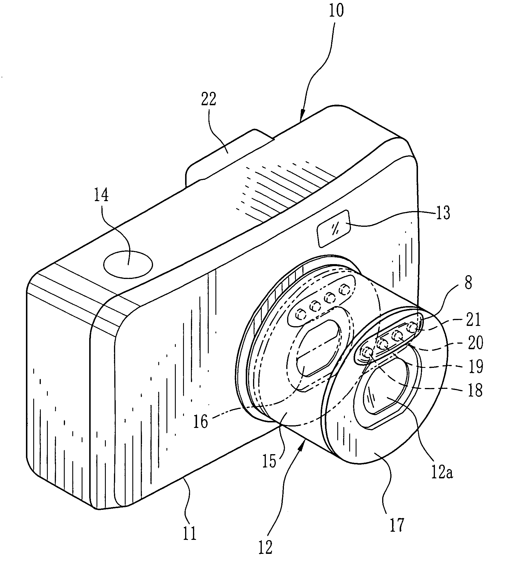 Image taking apparatus with flash device