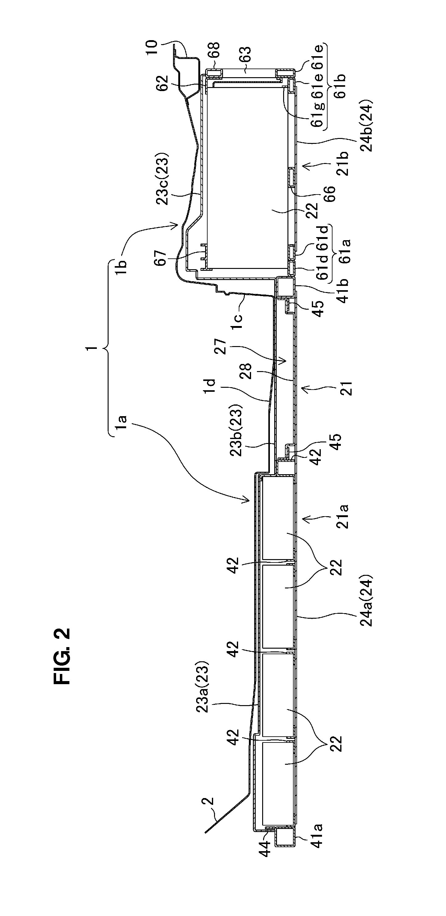 Battery mounting structure of electromotive vehicle