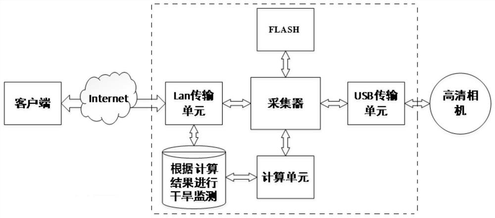 Plant drought monitoring method, monitoring module and monitoring device