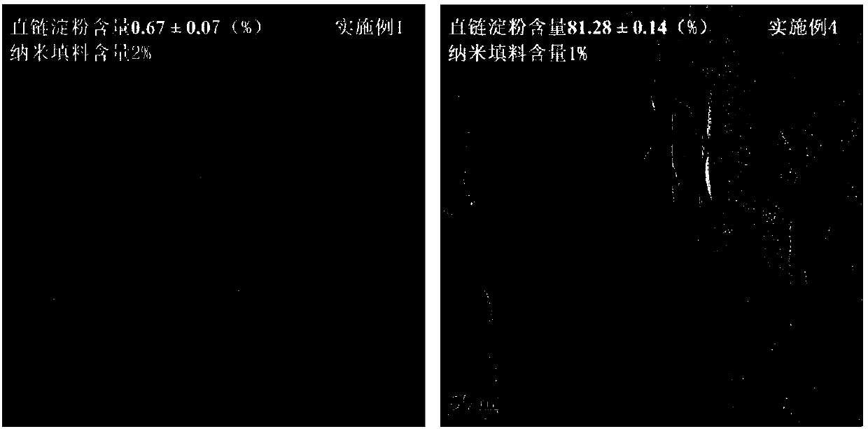 Low-migration hydrophobic starch-based nano-composite film and preparation method thereof