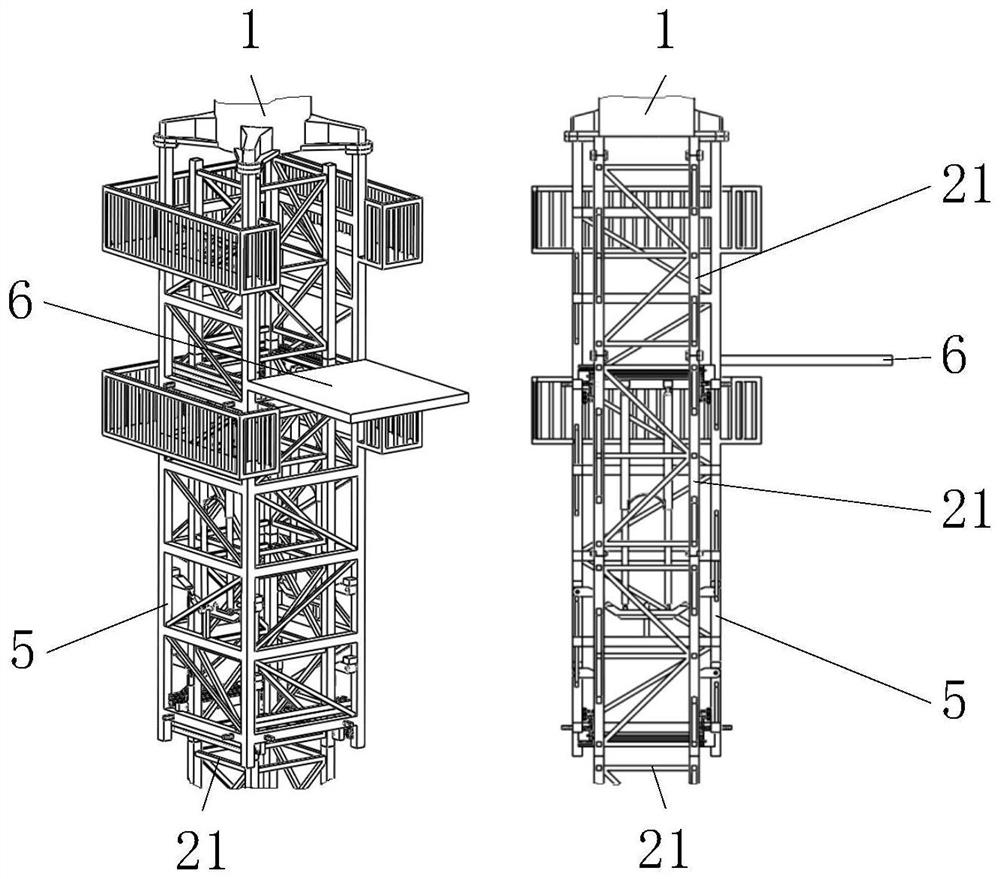Intelligent unmanned tower crane jacking device