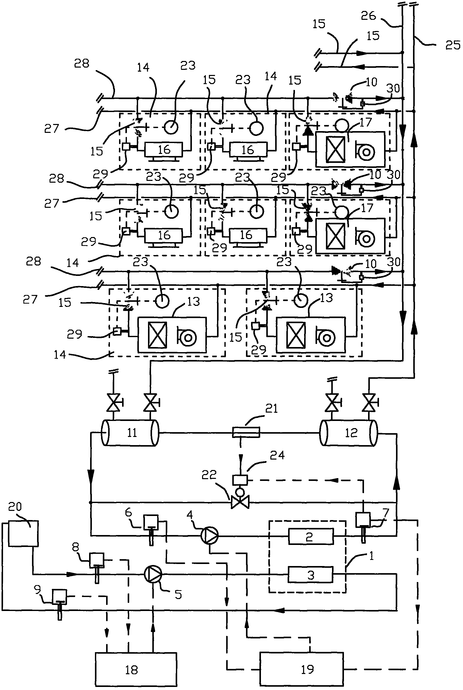 Central air-conditioning system and control method thereof