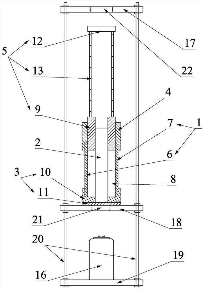 Hollow column sample manufacturing device and hollow column sample manufacturing method