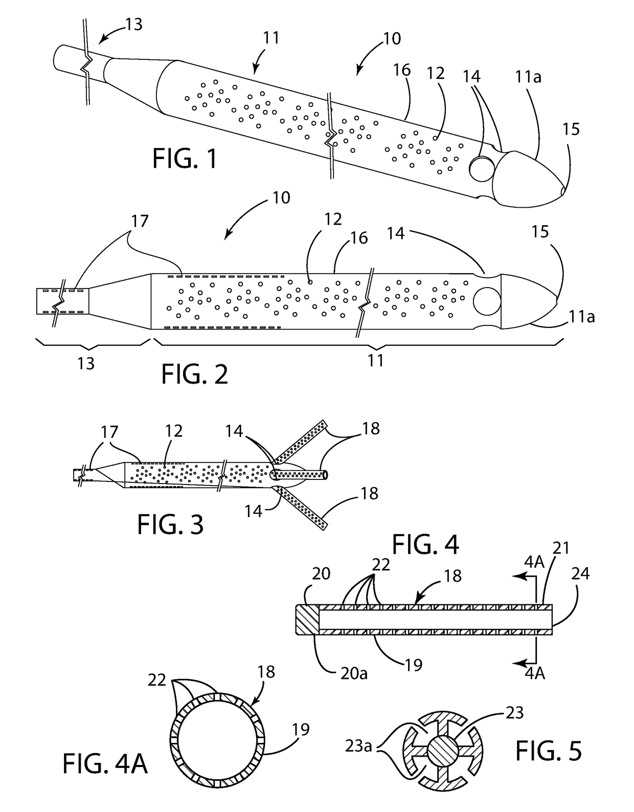 Drainage Catheter With Retractable Internal Drains