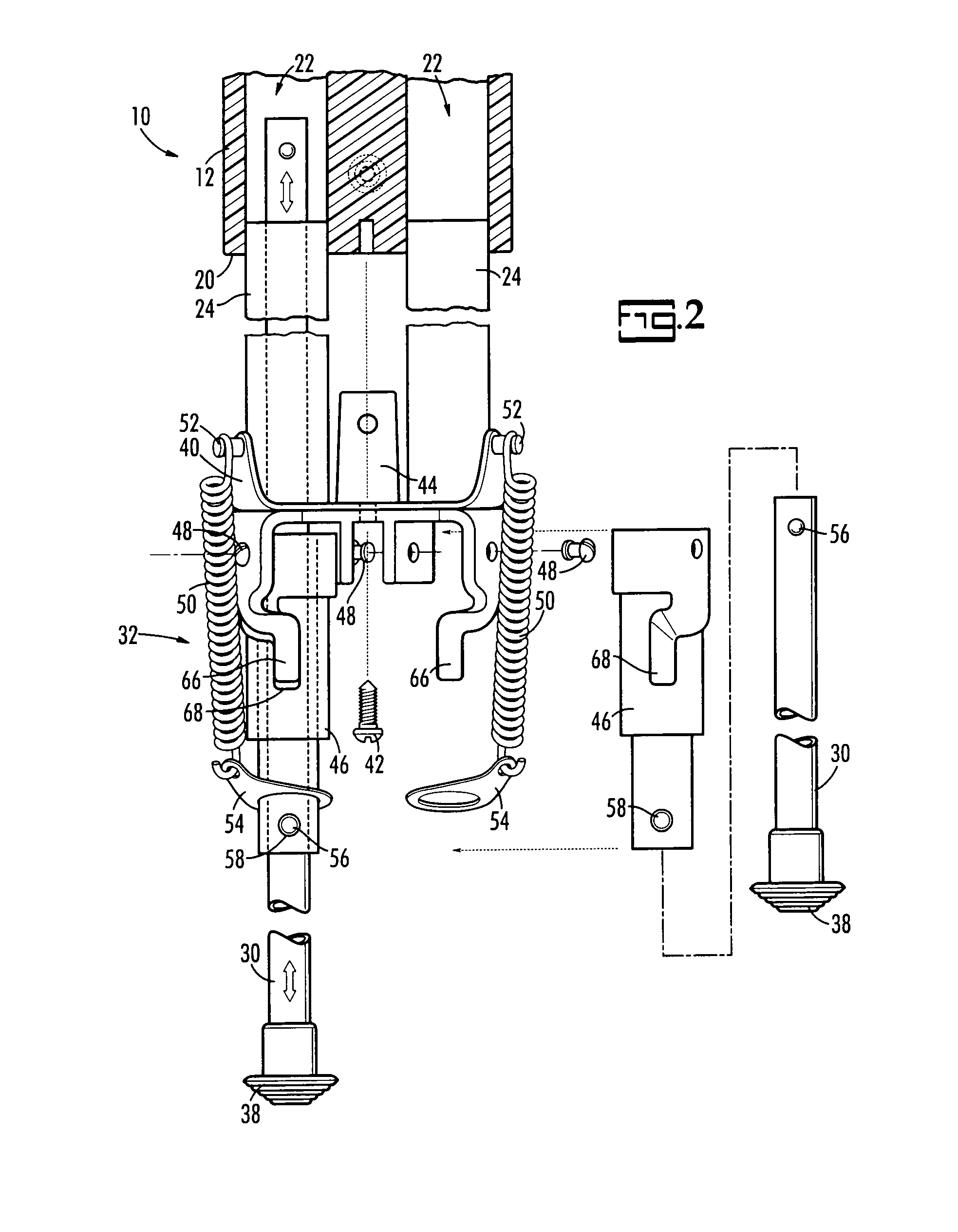 Gun with internally stored bipod