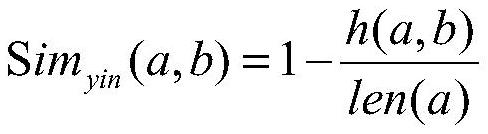 Chinese word similarity detection algorithm based on pronunciation, shape and meaning