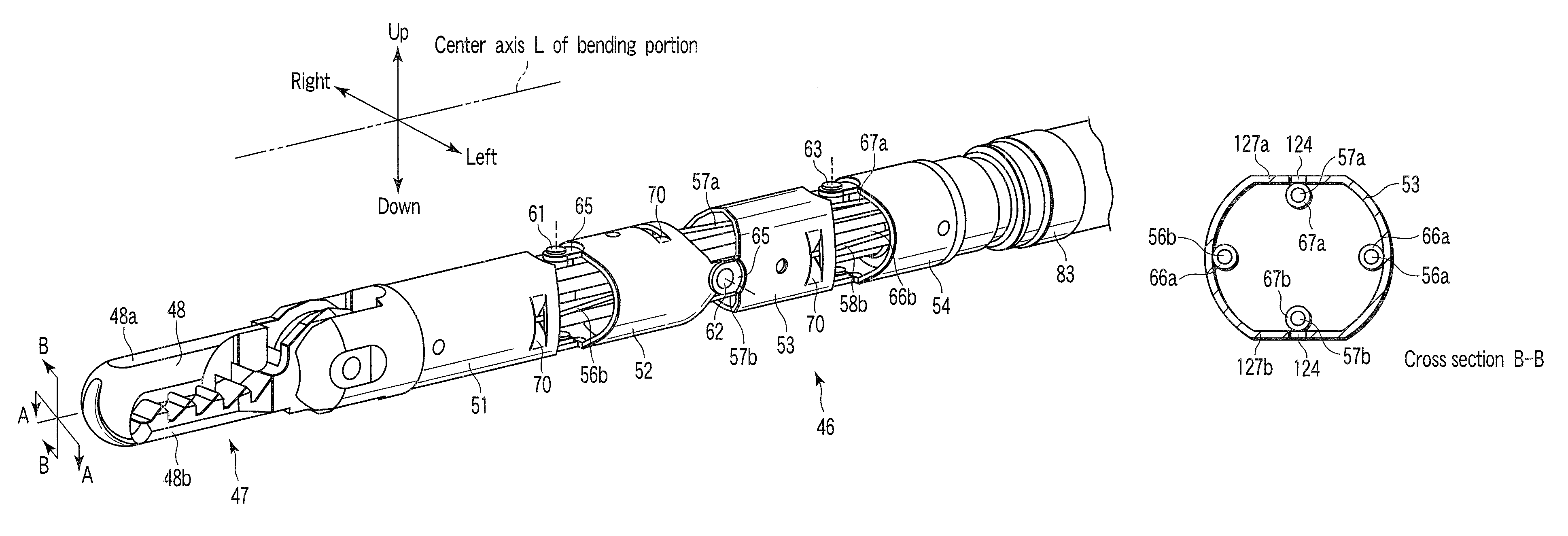 Multijointed bending mechanism and multijointed medical equipment having multijointed bending mechanism