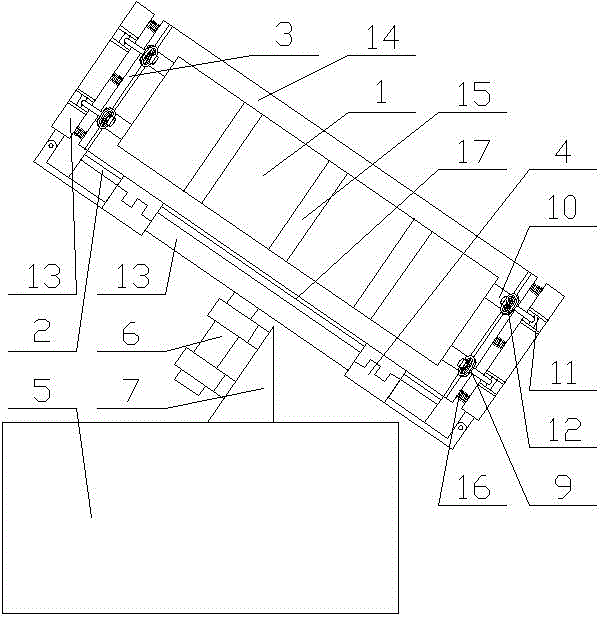 Feeding and discharging device for silicon ingot cast ingot crucible spraying