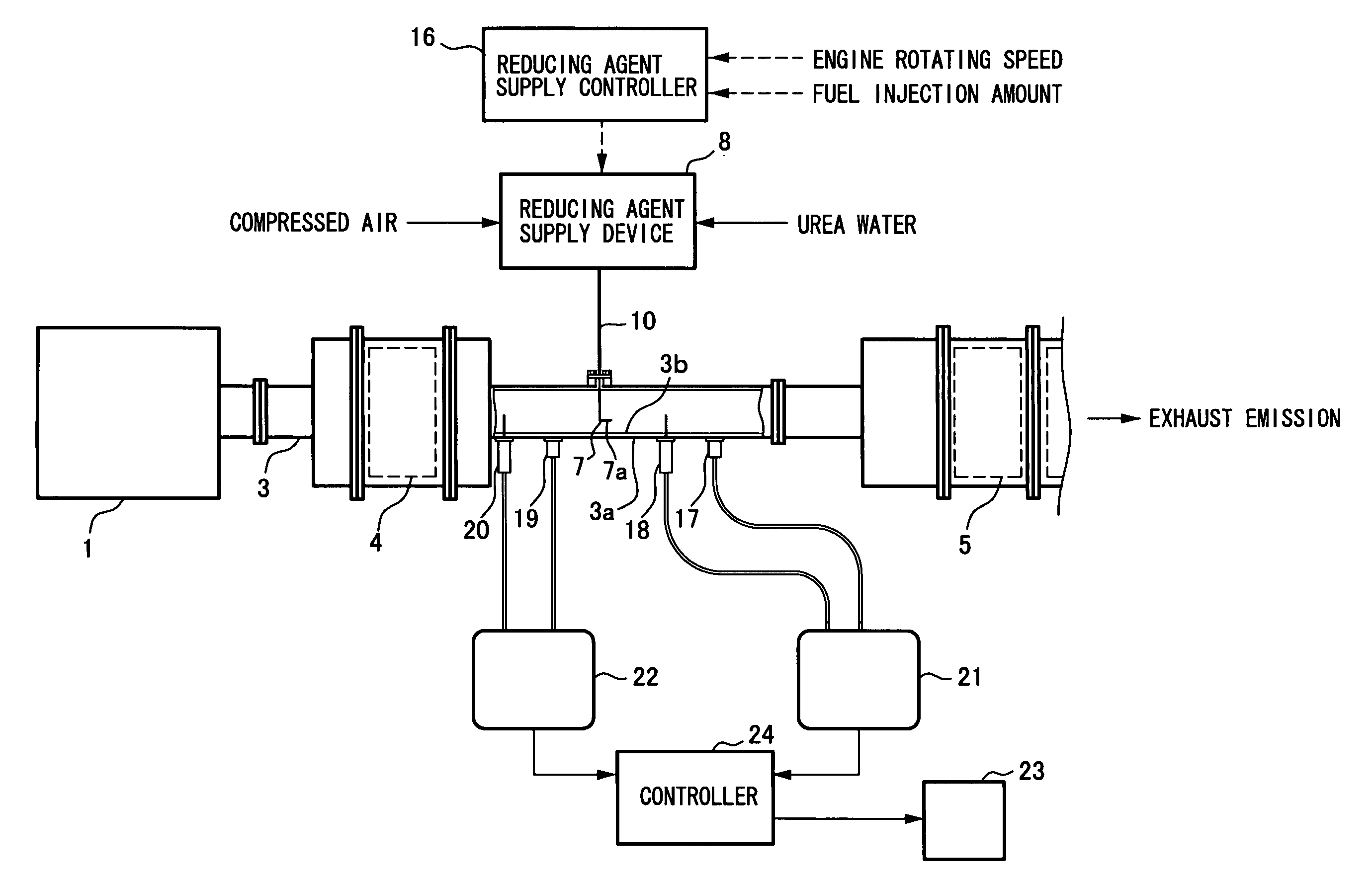 Exhaust emission purifying apparatus for engine