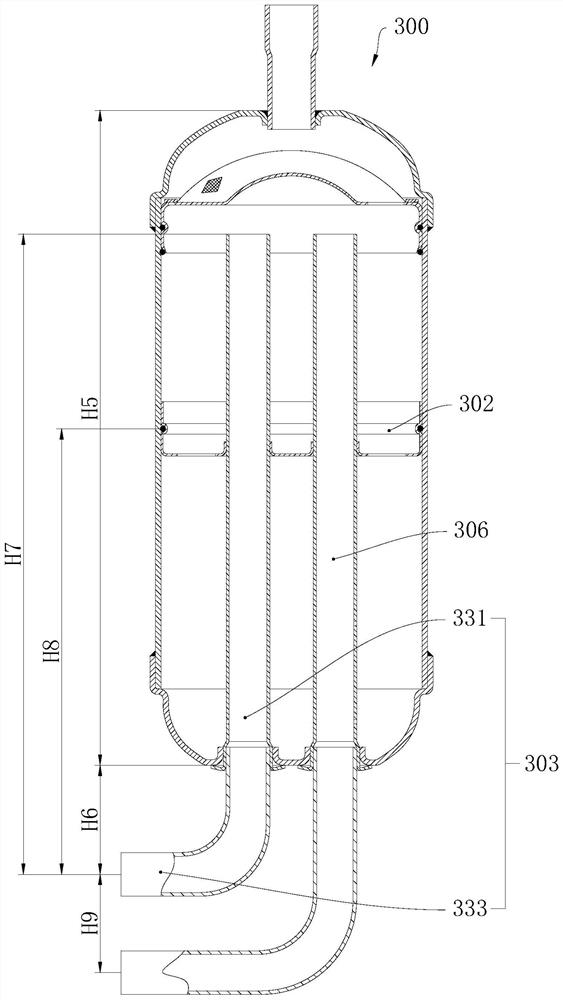 Gas-liquid separator, compressor assembly and air conditioner