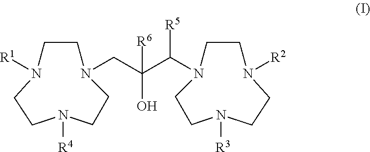 Conjugates of 1,4,7-triazacyclononanes, dinuclear metal complexes of such conjugates, and methods of use for both 1,4,7-triazacyclononanes and conjugates