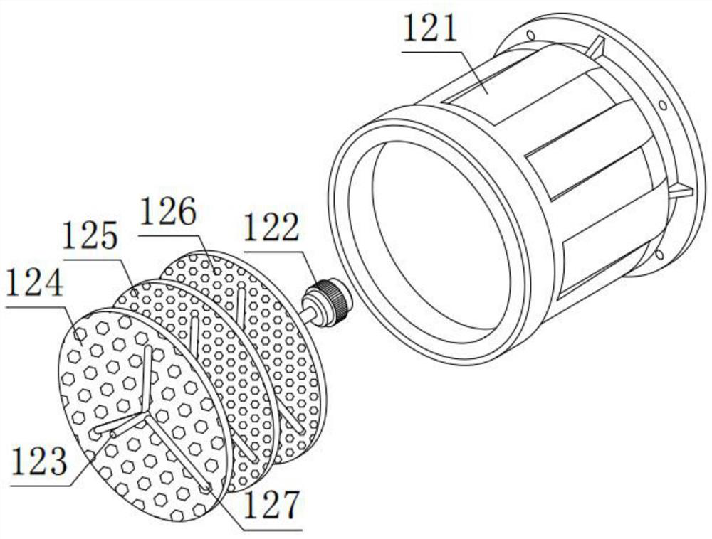 Dynamic layering and filtering device for terrestrial organic matters and implementation method thereof