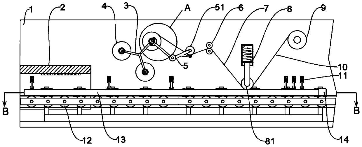 A2-grade fireproof metal film-coated decorative plate production line and production process thereof