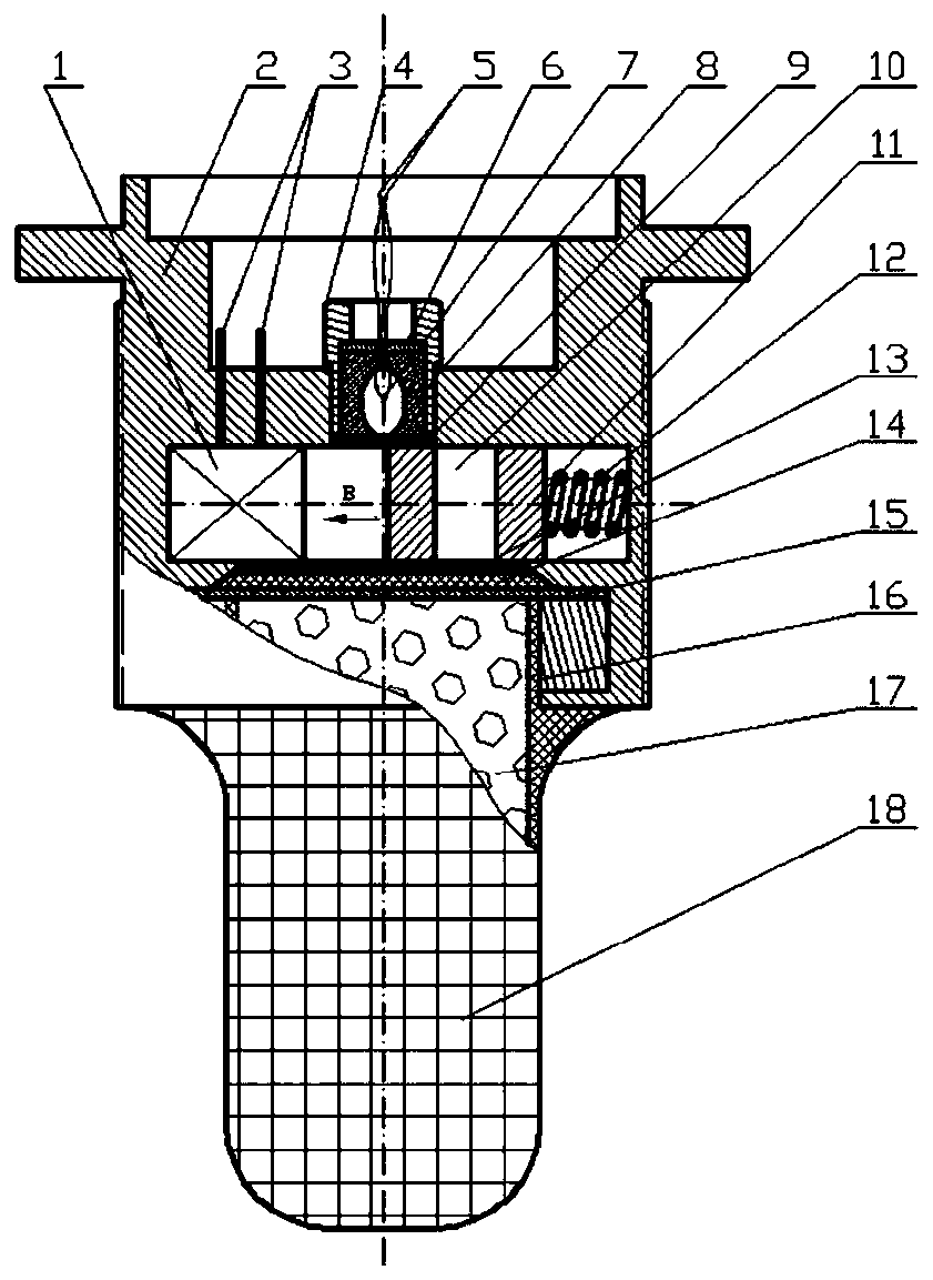 Electromagnetic mechanical safety type solid rocket engine igniter