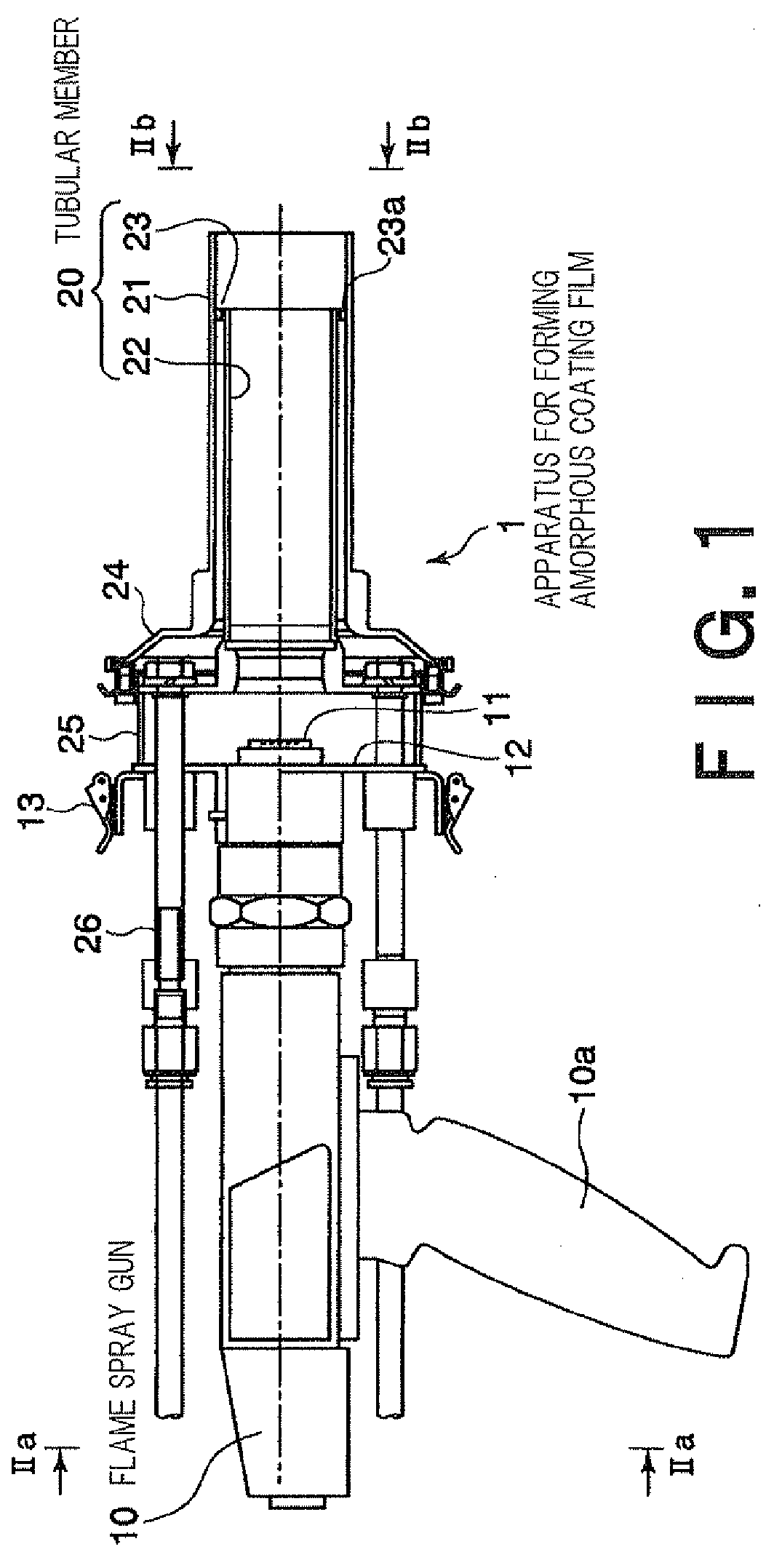 Apparatus and method for forming amorphous coating film