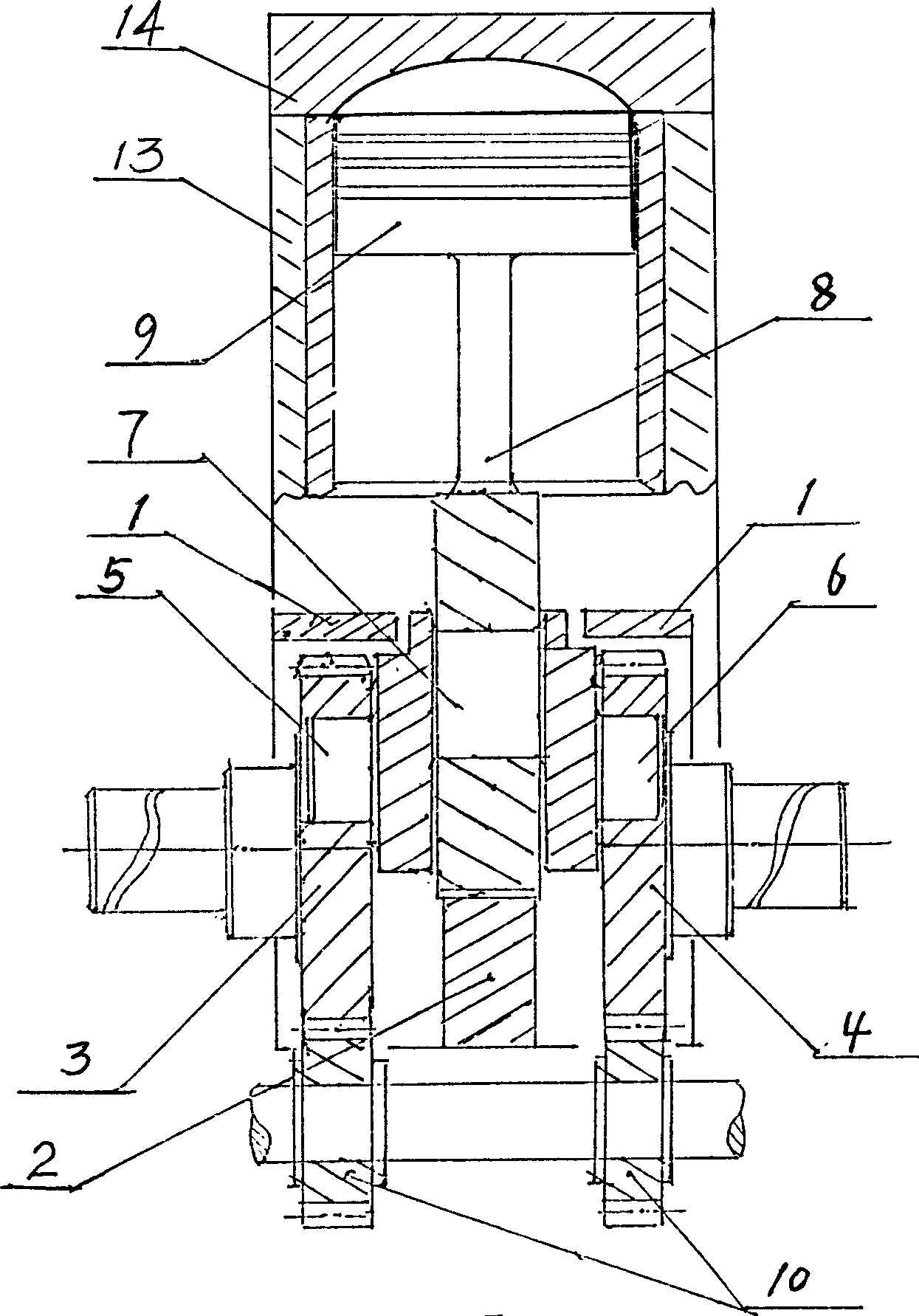 Piston zero side pressure technology and apparatus of high efficient internal-combustion engine