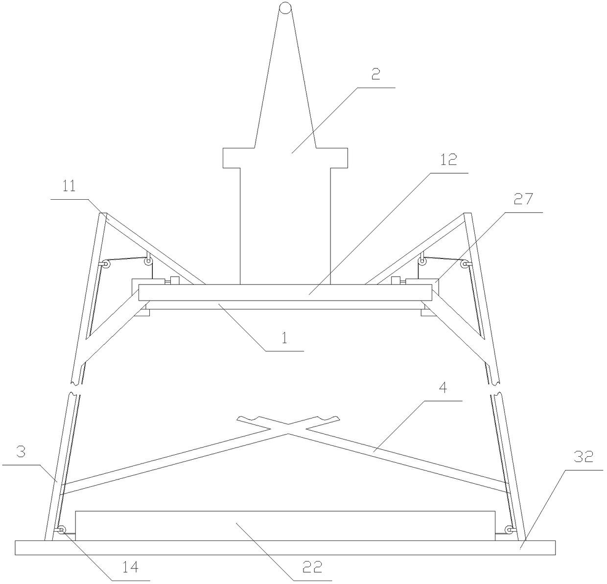 Conveniently-maintained high-stability communication iron tower based on internet of things