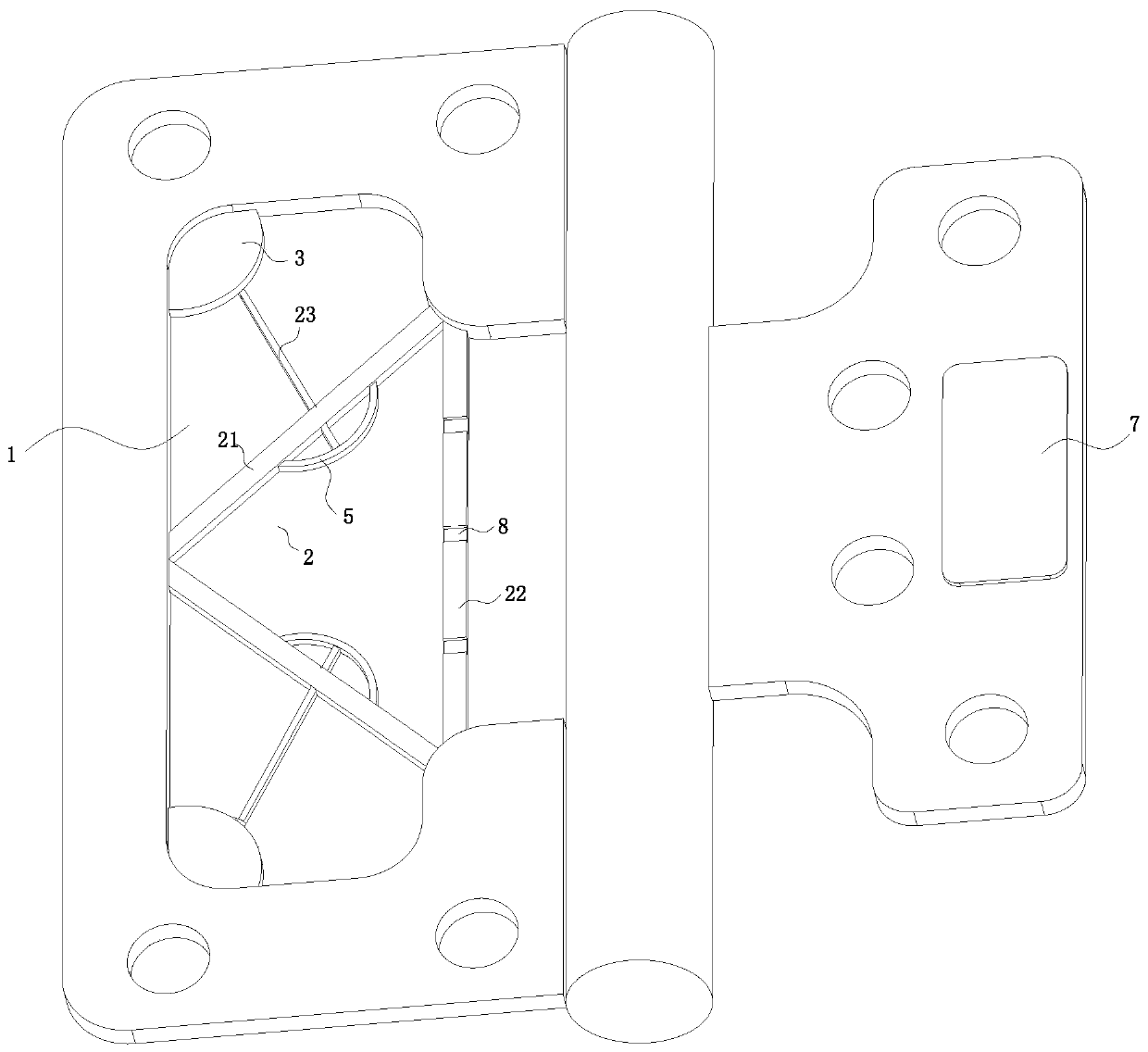 Synchronous manufacturing method for main and auxiliary hinge pieces