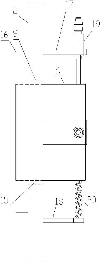 Submerged pulse jet pulse parameter testing device and testing method