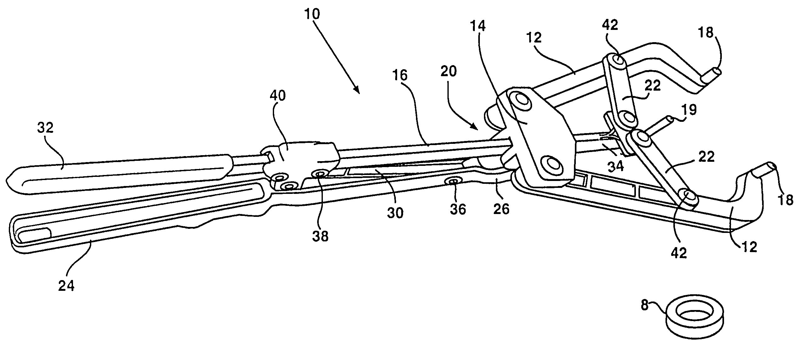 Three pronged lever-action castration tool