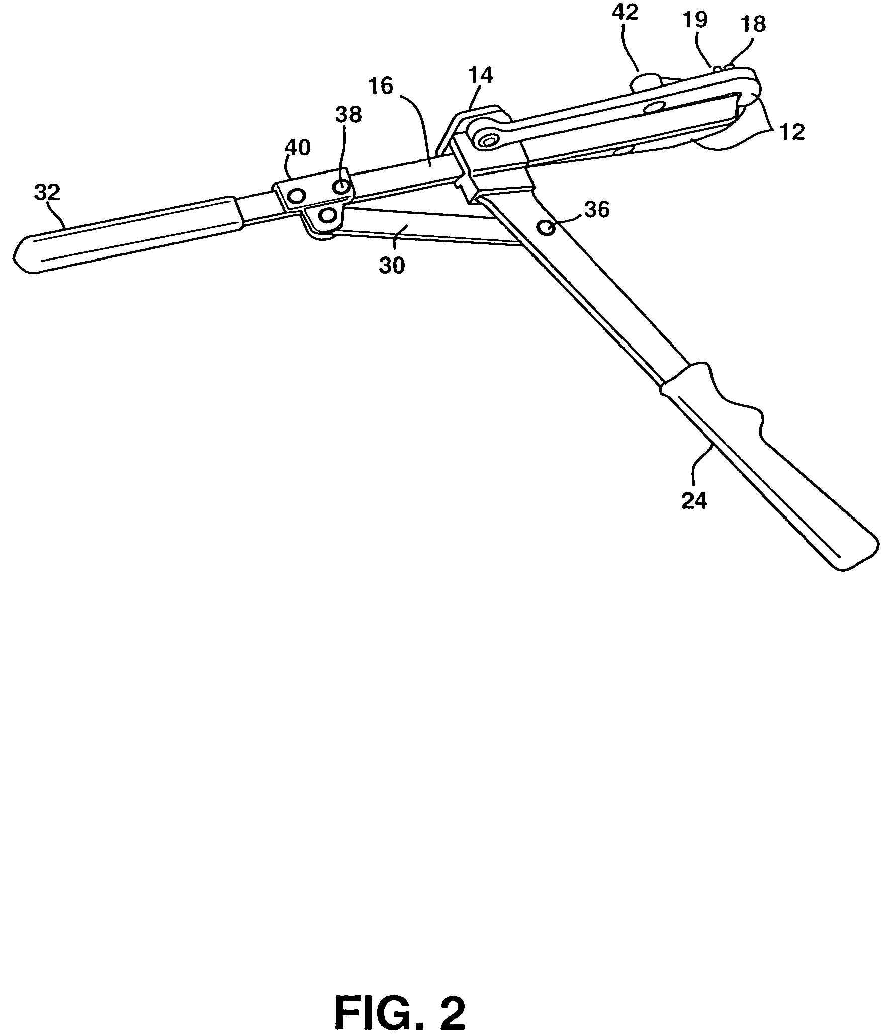 Three pronged lever-action castration tool