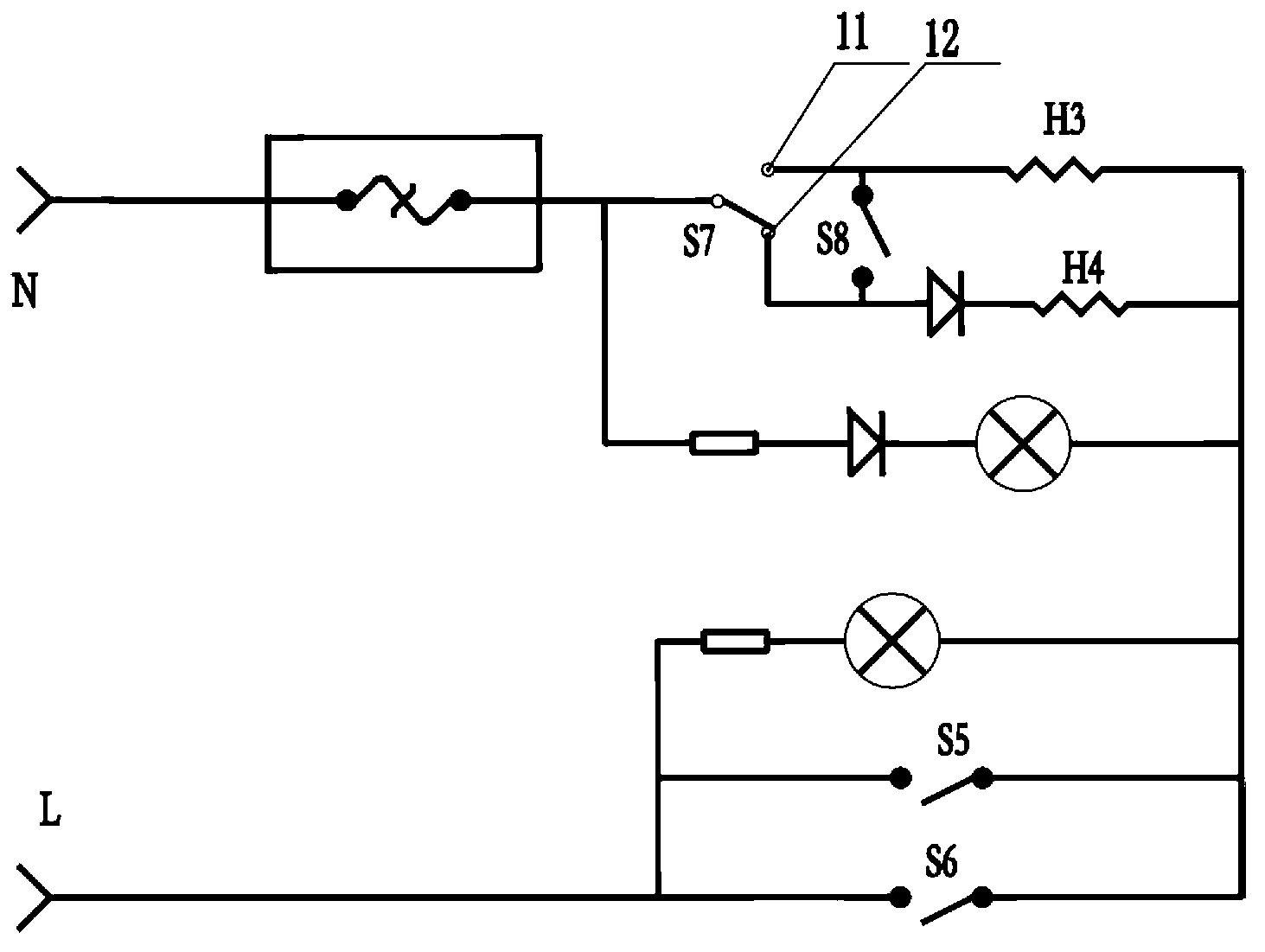 Energy-saving spill-proof mechanical electric rice cooker and energy-saving spill-proof heating circuit thereof