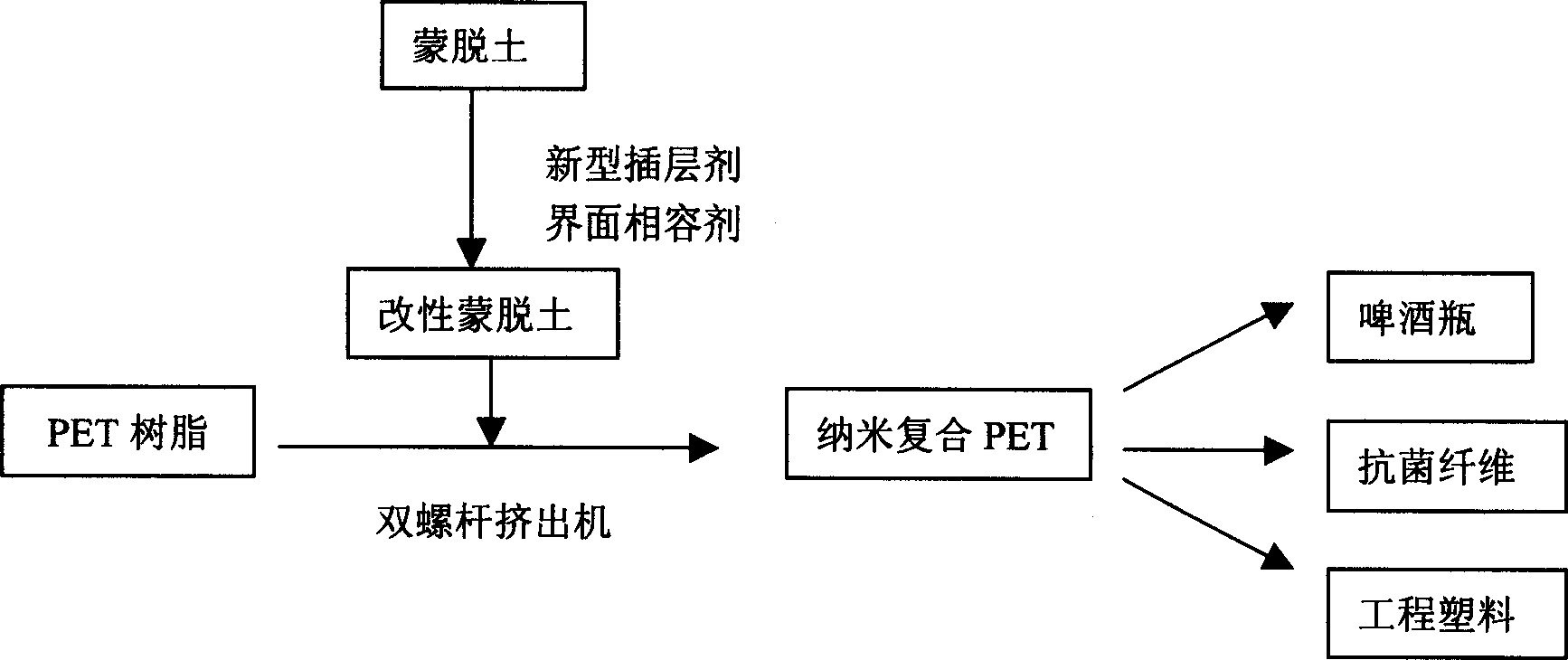 Polyester/lamellar silicate nano composite material and preparation method thereof