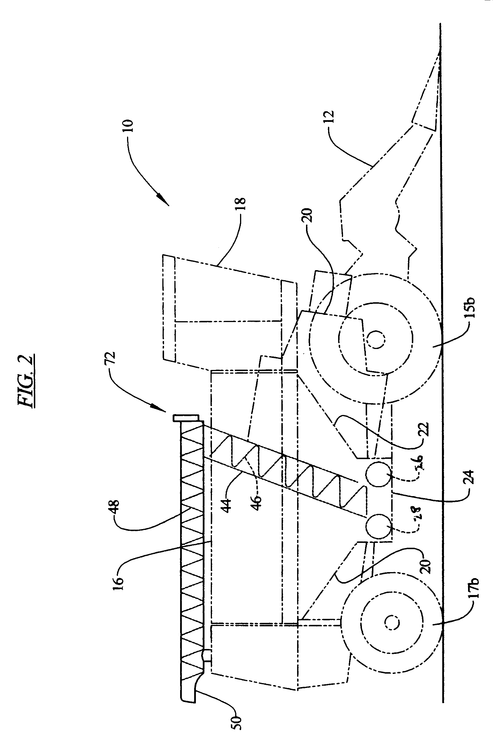 Combine harvester having double unloading auger system