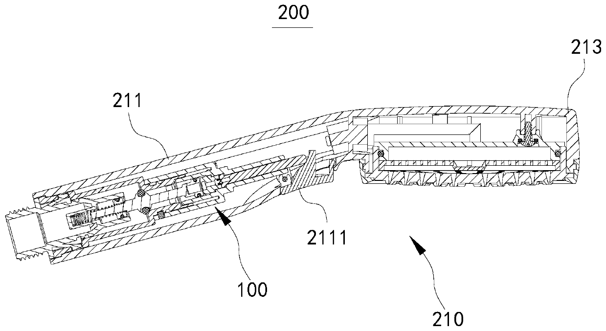 Shower head water stop structure and shower head assembly