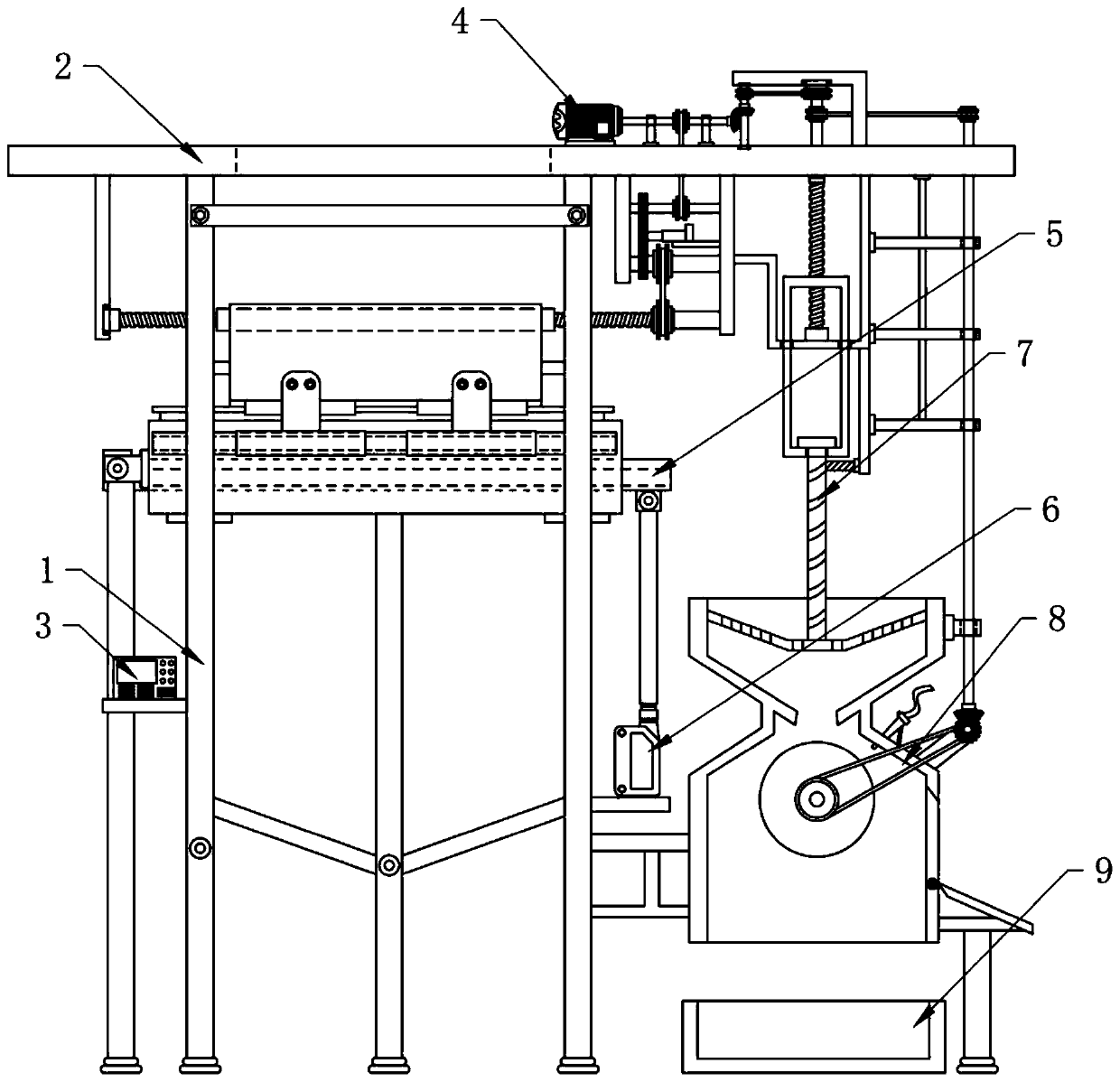 Asbestos ore tailings treatment device