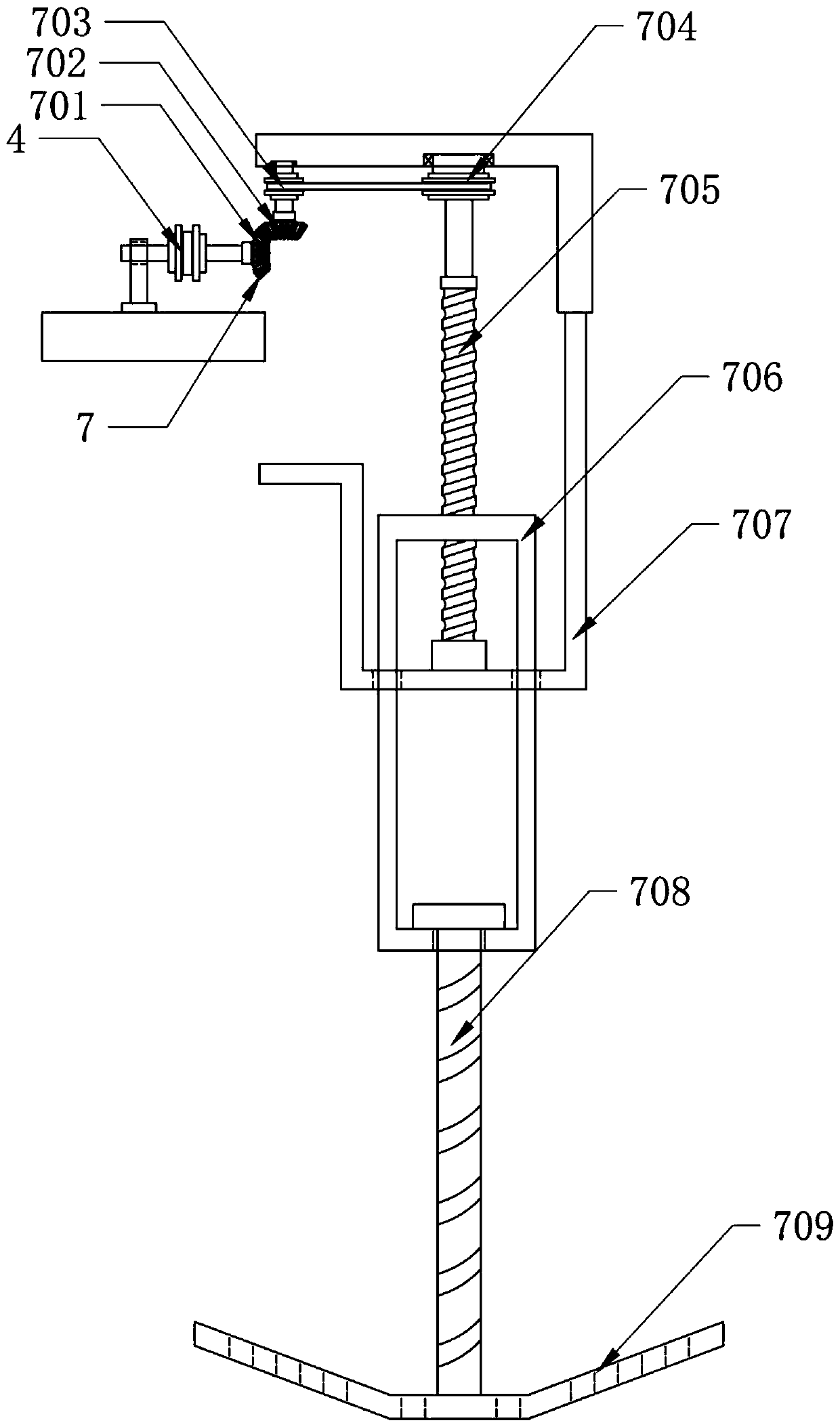 Asbestos ore tailings treatment device