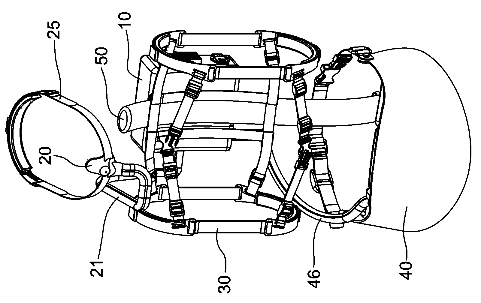 Abdominal respiration training device