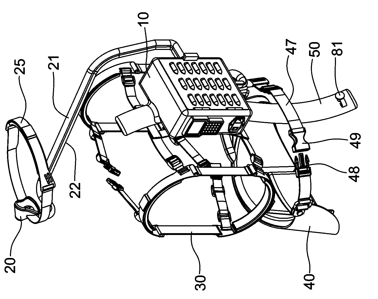 Abdominal respiration training device