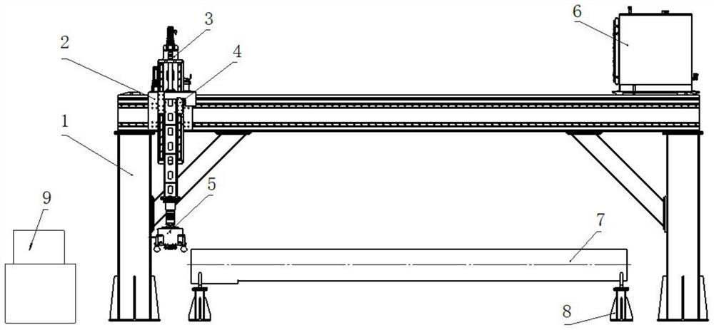 Wall thickness detection device based on spheroidal graphite cast pipe