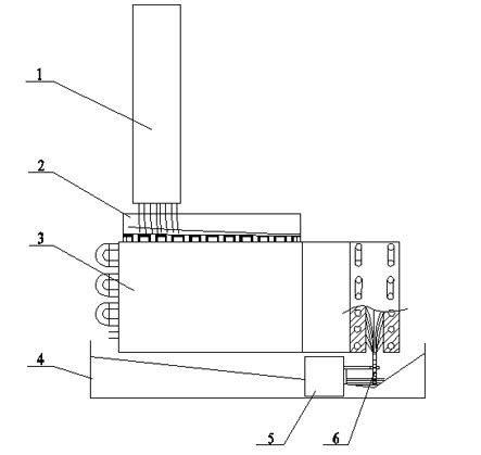 Condensed water processing system for portable air conditioner