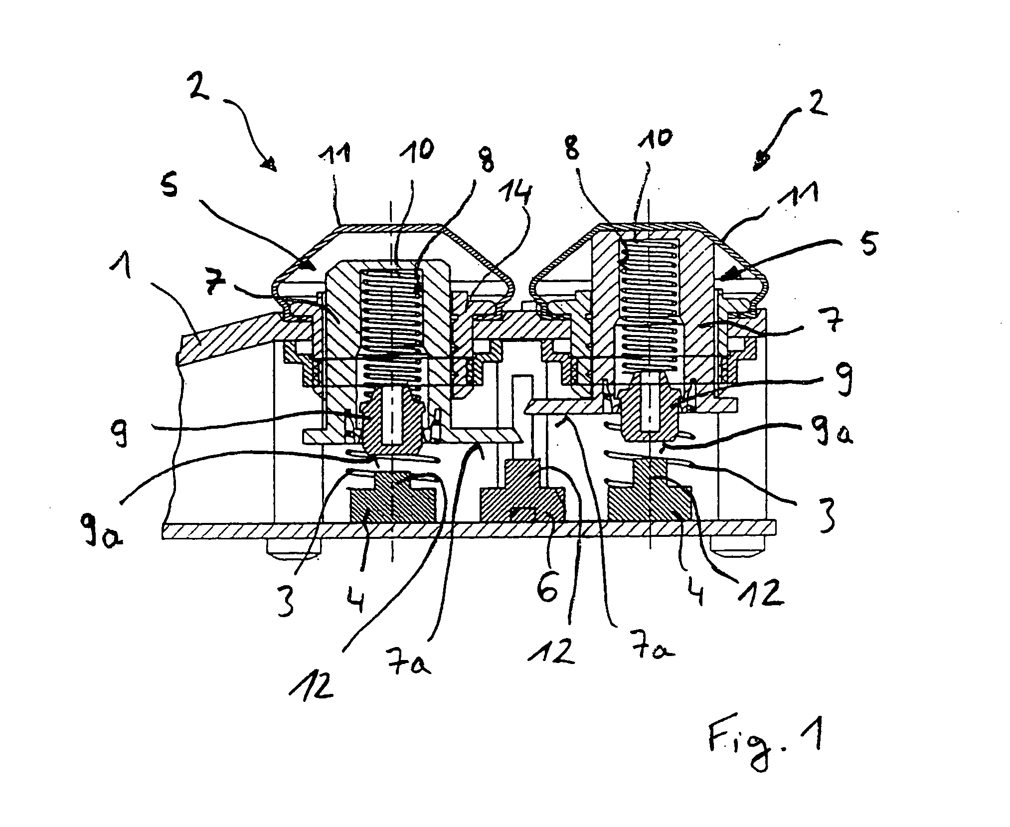 Operating device for manual actuation of hoisting equipment