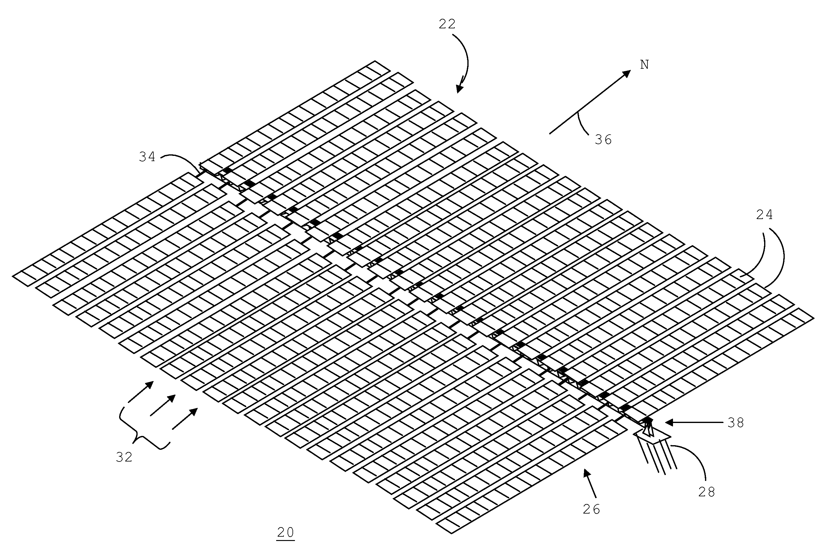 System for supporting energy conversion modules