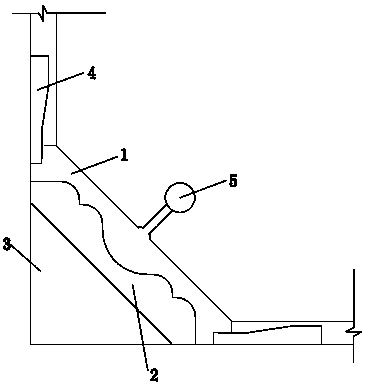 Construction method and construction device of architectural decorative gray lines