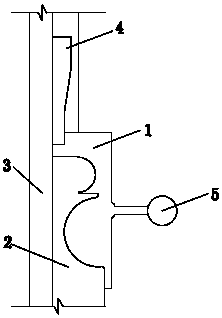 Construction method and construction device of architectural decorative gray lines