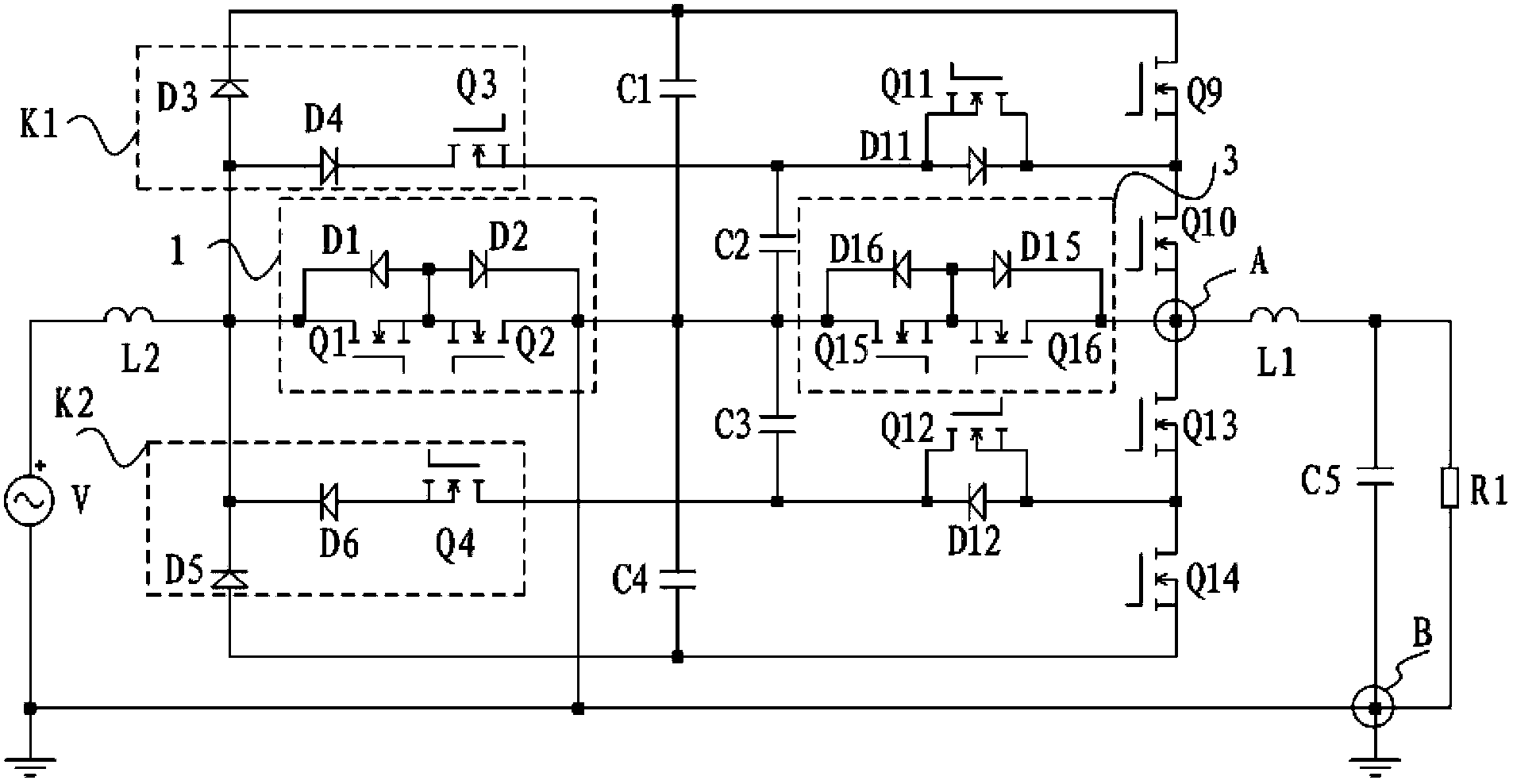 Five-level power converter and its control method and control device