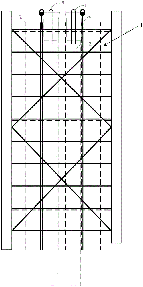 Construction method for installing underground lattice column