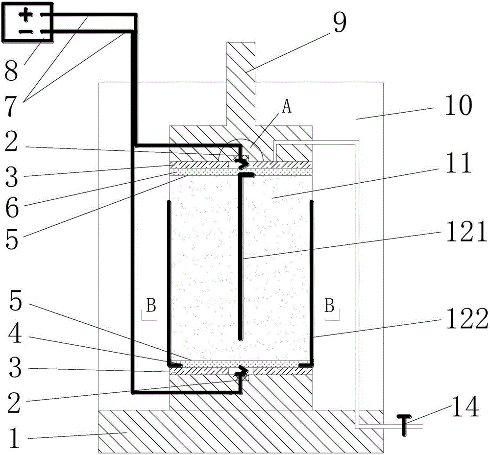 Cohesive soil large-scale triaxial sample consolidating apparatus and consolidating method thereof