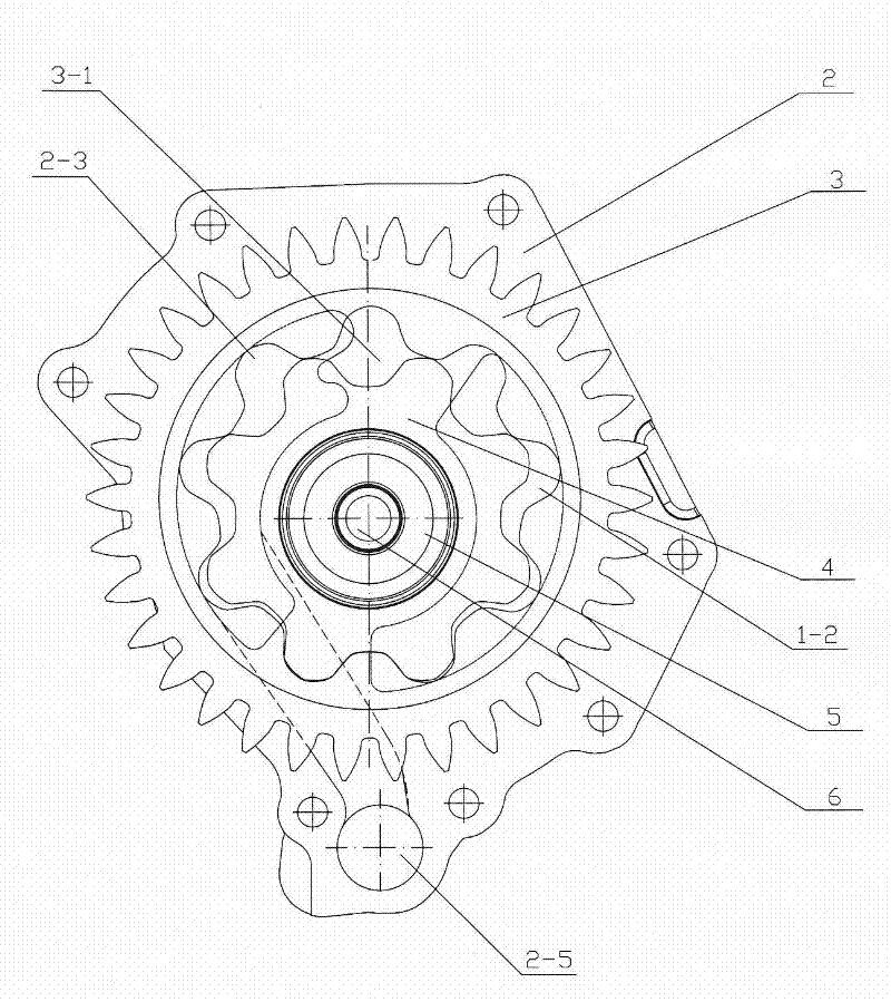 Outer rotor gear driven lubricating oil pump